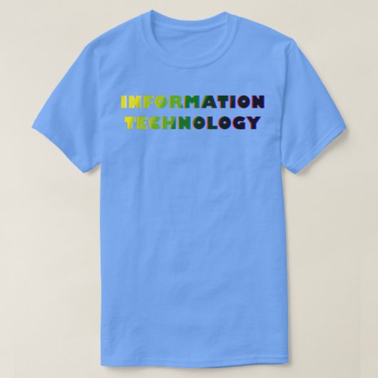 Grad der Informationstechnologie ShinyGlitchy Text T-Shirt (Design vorne)