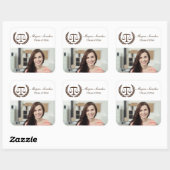 Grad der Richterschule Quadratischer Aufkleber (Blatt)