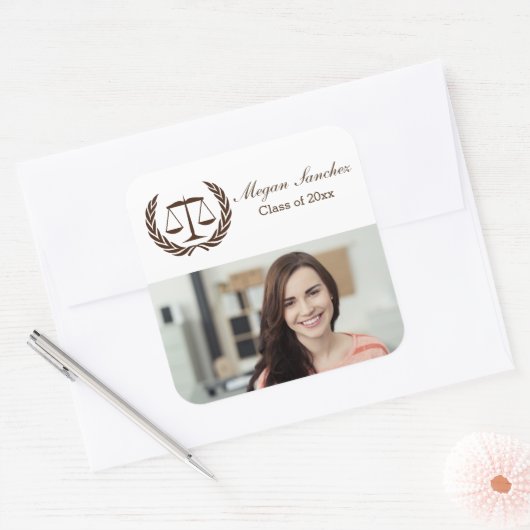 Grad der Richterschule Quadratischer Aufkleber (Umschlag)