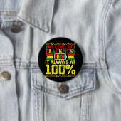 Grad der Schwärze Juneteenth Schwarze Geschichte Button (Beispiel)