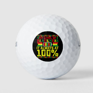 Grad der Schwärze Juneteenth Schwarze Geschichte Golfball