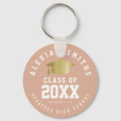 Grad Dusty Rose Schlüsselanhänger mit Name und Kla (Rückseite)