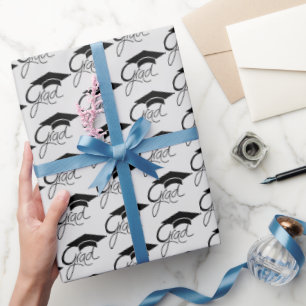 Grad Elegant Black Graduation Cap Geschenkpapier