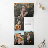 Grad Elegant Foto Tri-Fold Ankündigung (Innenseite)