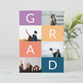 GRAD FARBBLOCKS MULTI-Foto-Abschluss Ankündigung (Stehend Vorderseite)