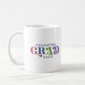 Grad farbenfrohe Retro-Typografie Kaffeetasse (Links)