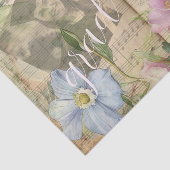 Grad Floral Piano Music Junk Journal Decoupage Seidenpapier (Ausschnitt)