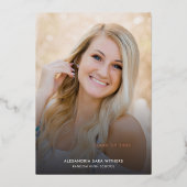 Grad Foto 2024 Rose Gold Abschluss Ankündigung (Vorderseite)