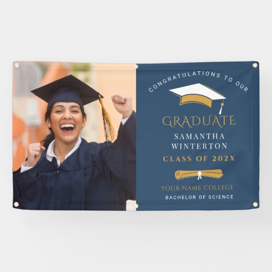 Grad Foto 2025 Abschluss Custom Banner (Horizontal)