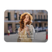 Grad Foto Abschluss 2025 Save the Date Magnet (Horizontal)