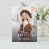 Grad Foto Abschluss Class of 2025 Ankündigung (Stehend Vorderseite)