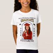 Grad Foto Abschluss Gold Custom T-Shirt (Vorderseite)