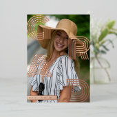 GRAD Foto Abschluss Rose Goldene Fohlen Einladung (Stehend vorne)