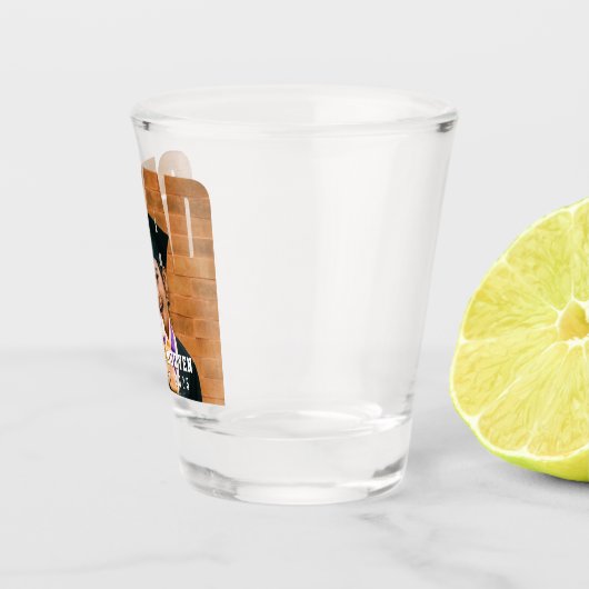 Grad Foto Abschluss Schnapsglas (Rechts)