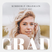 GRAD Foto Abschluss Square Sticker (Vorderseite)