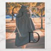 Grad Foto Abschluss Weinetikett (Einzelnes Label)