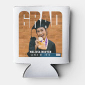 Grad Foto Abschluss White Dosenkühler (Vorderseite)