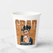 Grad Foto Abschluss White Pappbecher (Vorderseite)