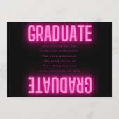 Grad Foto Ankündigung: Stilvolle Neon Pink Ankündigung (Rückseite)