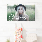 Grad Foto Beautiful Script Schriftart Graduation P Banner (Insitu)