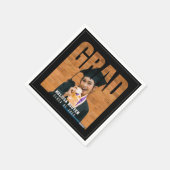 Grad Foto Black Abschluss Serviette (Ecke)