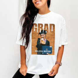 Grad Foto Black Abschluss T-Shirt