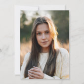 Grad Foto Blue Neon Sign Graduation Party Einladung (Rückseite)