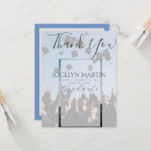 Grad Foto Cap Toss Border Danke Postcard Karte (Vorderseite/Rückseite Beispiel)