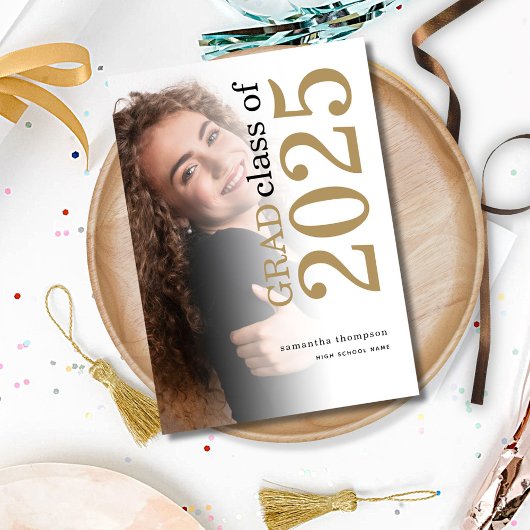 Grad Foto Gold Black 2025 Abschluss Ankündigung