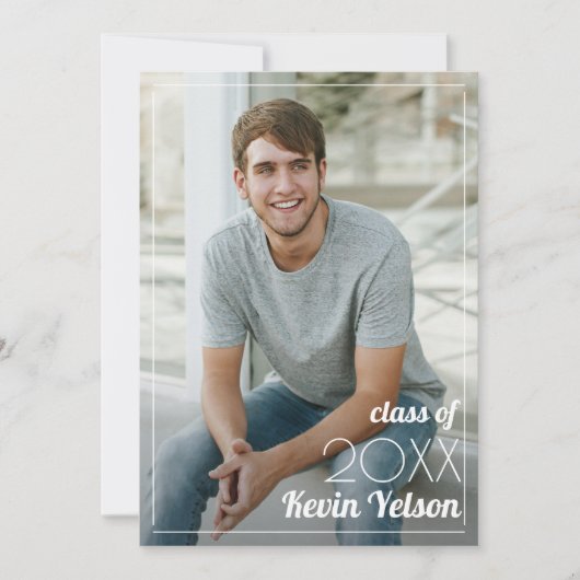 Grad-Foto-Graduationspartei Einladung (Vorderseite)