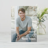 Grad-Foto-Graduationspartei Einladung (Stehend Vorderseite)