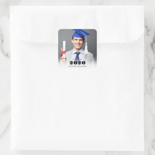 Grad Foto Modern Quadratischer Aufkleber (Tasche)