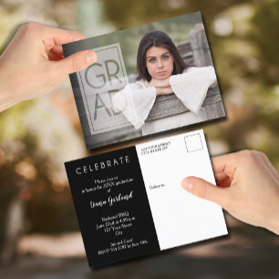 GRAD-Foto-Party Einladung Postkarte