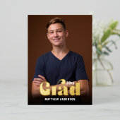 Grad Foto Retro Klasse 2023 Abschluss Folieneinladung (Stehend vorne)