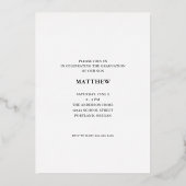 Grad Foto Retro Klasse 2023 Abschluss Folieneinladung (Rückseite)