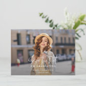 Grad Foto Save the Date Graduationspartei Ankündigung (Stehend Vorderseite)