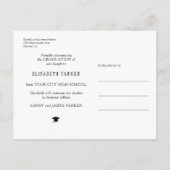 Grad Foto schicke Sonnenblumen Abschluss Ankündigu Ankündigungspostkarte (Rückseite)