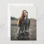 Grad Foto Script Abschluss Ankündigungspostkarte (Vorne/Hinten)