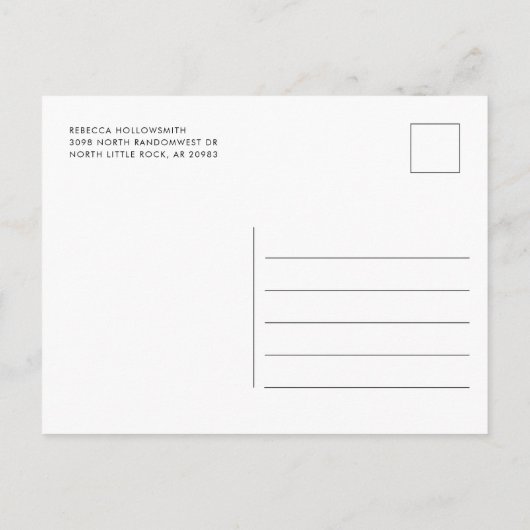 Grad Foto Script Abschluss Ankündigungspostkarte (Rückseite)