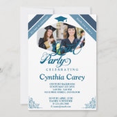 Grad-Fotocollage-Graduierungsparty Einladung (Vorderseite)