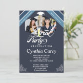 Grad-Fotocollage-Graduierungsparty Einladung (Stehend Vorderseite)