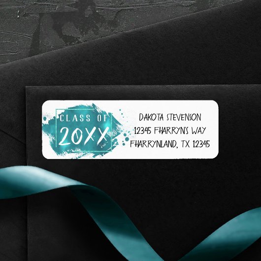 Grad gestrichen | Aquamariner Spritzer Pinselstric