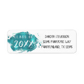 Grad gestrichen | Aquamariner Spritzer Pinselstric (Vorne)