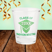 Grad Glam Green Cap Personalisiert Chic Elegant Schnapsglas