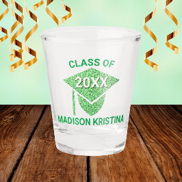 Grad Glam Green Cap Personalisiert Chic Elegant Schnapsglas
