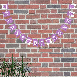 Grad Glam Lila Cap Einfache Klasse Plus Jahr Wimpelkette