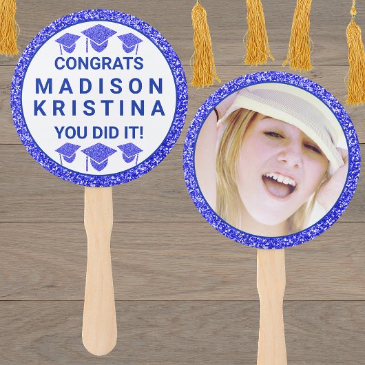 Grad Glam Navy Cap Einfaches Bild Fächer