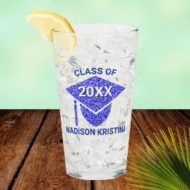 Grad Glam Navy Cap Herzlichen Glückwunsch Glas