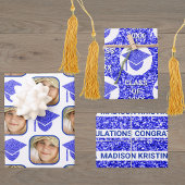 Grad Glam Navy Cap Moderne Assorrates Celebrate Geschenkpapier Set