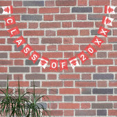 Grad Glam Red Cap einfache Klasse Plus Jahr Wimpelkette